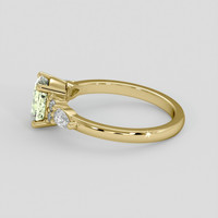 1.44 Ct. Yellowish Green Sapphire Ring, 18K Yellow Gold 4