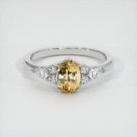 1.06 Ct. Yellow Sapphire Ring, 18K Yellow Gold 1