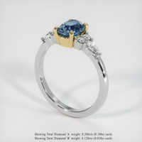 1.20 Ct. Gemstone Ring, 14K Yellow & White 2