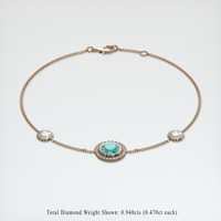 1.25 Ct.Tw. Gemstone Bracelet, 14K Rose Gold 2
