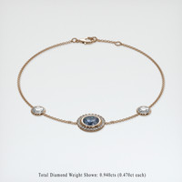 1.23 Ct.Tw. Gemstone Bracelet, 14K Rose Gold 2