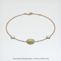 0.92 Ct.Tw. Gemstone Bracelet, 14K Rose Gold 2
