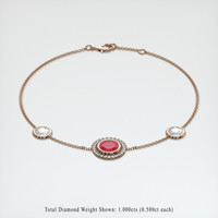 1.22 Ct.Tw. Ruby Bracelet, 14K Rose Gold 2