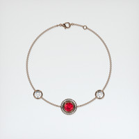 <span>1.22</span>&nbsp;<span class="tooltip-light">Ct.Tw.<span class="tooltiptext">Total Carat Weight</span></span> Ruby Bracelet, 14K Rose Gold 3