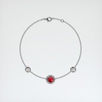 <span>1.09</span>&nbsp;<span class="tooltip-light">Ct.Tw.<span class="tooltiptext">Total Carat Weight</span></span> Ruby Bracelet, 14K White Gold 3