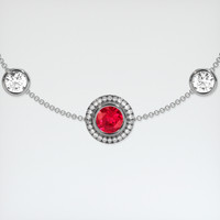 1.22 Ct.Tw. Ruby Bracelet, 14K White Gold 1