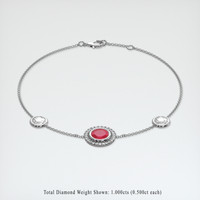 <span>1.22</span>&nbsp;<span class="tooltip-light">Ct.Tw.<span class="tooltiptext">Total Carat Weight</span></span> Ruby Bracelet, 14K White Gold 2