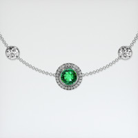 <span>1.16</span>&nbsp;<span class="tooltip-light">Ct.Tw.<span class="tooltiptext">Total Carat Weight</span></span> Emerald Bracelet, 18K White Gold 1