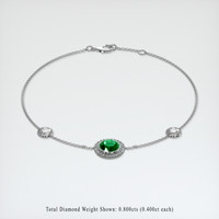 <span>1.16</span>&nbsp;<span class="tooltip-light">Ct.Tw.<span class="tooltiptext">Total Carat Weight</span></span> Emerald Bracelet, 18K White Gold 2