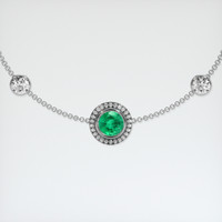 <span>1.02</span>&nbsp;<span class="tooltip-light">Ct.Tw.<span class="tooltiptext">Total Carat Weight</span></span> Emerald Bracelet, 18K White Gold 1