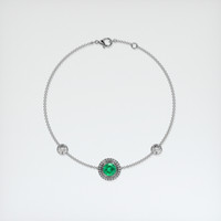 1.02 Ct.Tw. Emerald Bracelet, 18K White Gold 3