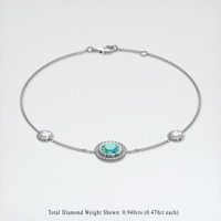 1.25 Ct.Tw. Gemstone Bracelet, 18K White Gold 2