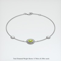 0.92 Ct.Tw. Gemstone Bracelet, 18K White Gold 2