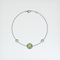 0.92 Ct.Tw. Gemstone Bracelet, 18K White Gold 3