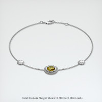 <span>1.01</span>&nbsp;<span class="tooltip-light">Ct.Tw.<span class="tooltiptext">Total Carat Weight</span></span> Gemstone Bracelet, 18K White Gold 2