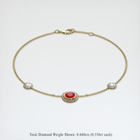 <span>1.07</span>&nbsp;<span class="tooltip-light">Ct.Tw.<span class="tooltiptext">Total Carat Weight</span></span> Ruby Bracelet, 14K Yellow Gold 2