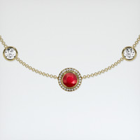 <span>1.09</span>&nbsp;<span class="tooltip-light">Ct.Tw.<span class="tooltiptext">Total Carat Weight</span></span> Ruby Bracelet, 14K Yellow Gold 1