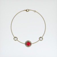 <span>1.22</span>&nbsp;<span class="tooltip-light">Ct.Tw.<span class="tooltiptext">Total Carat Weight</span></span> Ruby Bracelet, 14K Yellow Gold 3