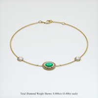 1.02 Ct.Tw. Emerald Bracelet, 18K Yellow Gold 2