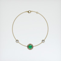 1.02 Ct.Tw. Emerald Bracelet, 18K Yellow Gold 3