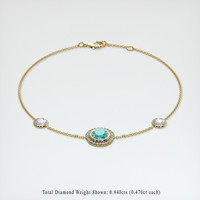 1.25 Ct.Tw. Gemstone Bracelet, 18K Yellow Gold 2