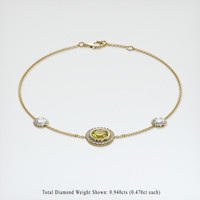 <span>1.23</span>&nbsp;<span class="tooltip-light">Ct.Tw.<span class="tooltiptext">Total Carat Weight</span></span> Gemstone Bracelet, 18K Yellow Gold 2