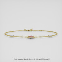 <span>0.69</span>&nbsp;<span class="tooltip-light">Ct.Tw.<span class="tooltiptext">Total Carat Weight</span></span> Ruby Bracelet, 18K Yellow Gold 2