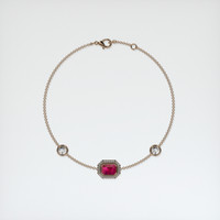 <span>1.08</span>&nbsp;<span class="tooltip-light">Ct.Tw.<span class="tooltiptext">Total Carat Weight</span></span> Ruby Bracelet, 14K Rose Gold 3