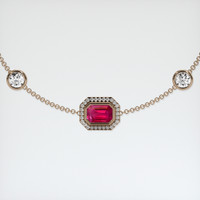 0.98 Ct.Tw. Ruby Bracelet, 14K Rose Gold 1
