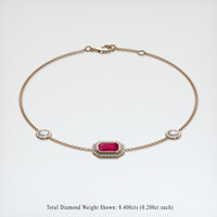 <span>0.98</span>&nbsp;<span class="tooltip-light">Ct.Tw.<span class="tooltiptext">Total Carat Weight</span></span> Ruby Bracelet, 14K Rose Gold 2