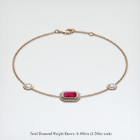 0.98 Ct.Tw. Ruby Bracelet, 14K Rose Gold 2