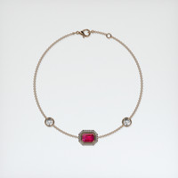 0.98 Ct.Tw. Ruby Bracelet, 14K Rose Gold 3