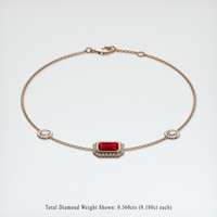 <span>0.95</span>&nbsp;<span class="tooltip-light">Ct.Tw.<span class="tooltiptext">Total Carat Weight</span></span> Ruby Bracelet, 14K Rose Gold 2