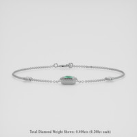 <span>0.54</span> <span class="tooltip-light">Ct.Tw.<span class="tooltiptext">Total Carat Weight</span></span> Emerald Bracelet, Silver 2