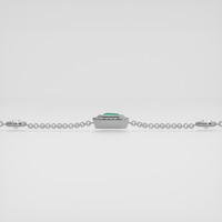 <span>0.54</span>&nbsp;<span class="tooltip-light">Ct.Tw.<span class="tooltiptext">Total Carat Weight</span></span> Emerald Bracelet, Silver 4