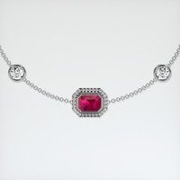 <span>1.08</span>&nbsp;<span class="tooltip-light">Ct.Tw.<span class="tooltiptext">Total Carat Weight</span></span> Ruby Bracelet, 14K White Gold 1