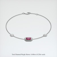 <span>1.08</span>&nbsp;<span class="tooltip-light">Ct.Tw.<span class="tooltiptext">Total Carat Weight</span></span> Ruby Bracelet, 14K White Gold 2