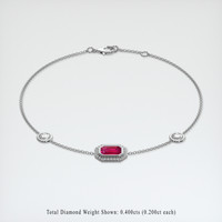 <span>0.98</span>&nbsp;<span class="tooltip-light">Ct.Tw.<span class="tooltiptext">Total Carat Weight</span></span> Ruby Bracelet, 14K White Gold 2