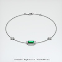 <span>0.75</span>&nbsp;<span class="tooltip-light">Ct.Tw.<span class="tooltiptext">Total Carat Weight</span></span> Emerald Bracelet, 18K White Gold 2