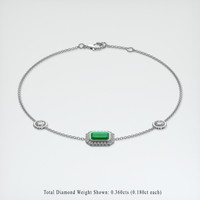 <span>0.80</span>&nbsp;<span class="tooltip-light">Ct.Tw.<span class="tooltiptext">Total Carat Weight</span></span> Emerald Bracelet, 18K White Gold 2