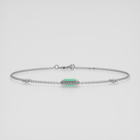 <span>0.90</span>&nbsp;<span class="tooltip-light">Ct.Tw.<span class="tooltiptext">Total Carat Weight</span></span> Emerald Bracelet, 18K White Gold 2