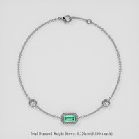 <span>0.90</span>&nbsp;<span class="tooltip-light">Ct.Tw.<span class="tooltiptext">Total Carat Weight</span></span> Emerald Bracelet, 18K White Gold 3