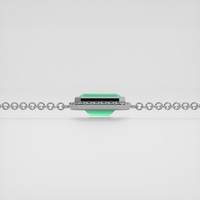 <span>0.90</span>&nbsp;<span class="tooltip-light">Ct.Tw.<span class="tooltiptext">Total Carat Weight</span></span> Emerald Bracelet, 18K White Gold 4