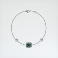 <span>1.04</span>&nbsp;<span class="tooltip-light">Ct.Tw.<span class="tooltiptext">Total Carat Weight</span></span> Gemstone Bracelet, 18K White Gold 3