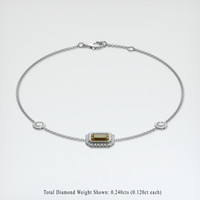 <span>0.89</span>&nbsp;<span class="tooltip-light">Ct.Tw.<span class="tooltiptext">Total Carat Weight</span></span> Gemstone Bracelet, 18K White Gold 2