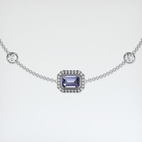 0.98 Ct.Tw. Gemstone Bracelet, 18K White Gold 1