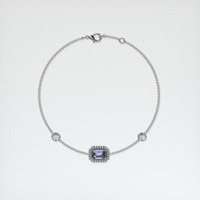 0.98 Ct.Tw. Gemstone Bracelet, 18K White Gold 3