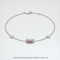 <span>1.07</span>&nbsp;<span class="tooltip-light">Ct.Tw.<span class="tooltiptext">Total Carat Weight</span></span> Gemstone Bracelet, 18K White Gold 2