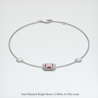 <span>1.09</span>&nbsp;<span class="tooltip-light">Ct.Tw.<span class="tooltiptext">Total Carat Weight</span></span> Gemstone Bracelet, 18K White Gold 2