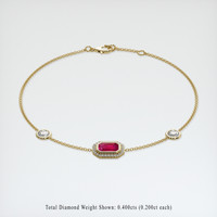 <span>0.98</span>&nbsp;<span class="tooltip-light">Ct.Tw.<span class="tooltiptext">Total Carat Weight</span></span> Ruby Bracelet, 14K Yellow Gold 2